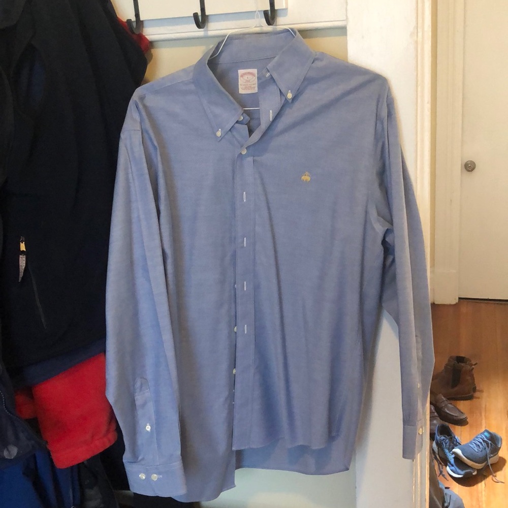 Blue button down